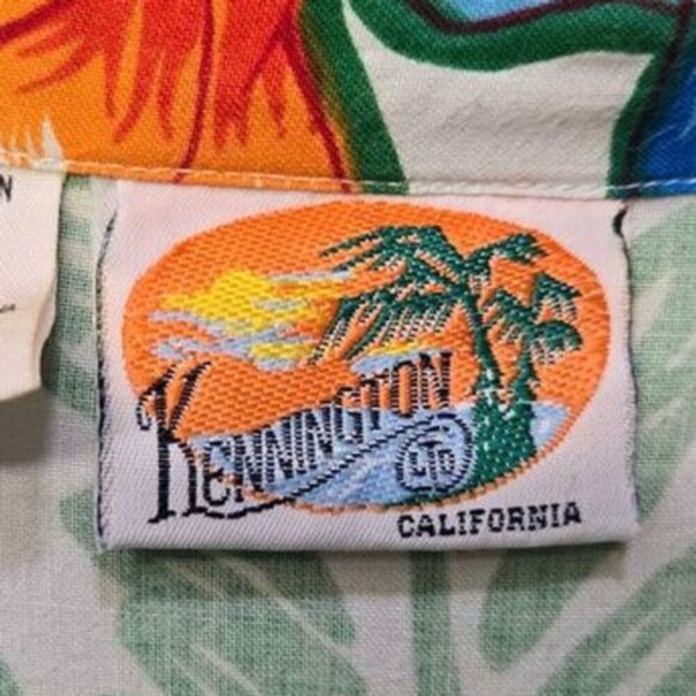 Vintage Kennington Hawaiian Shirt Men Medium Bright Floral Tropical‎ Pappi Chulo - Picture 6 of 8